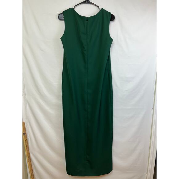 Vintage Caron Chicago Women's Size 12 Green 2 Piece Sequin Jacket and Maxi Dress - Picture 7 of 9